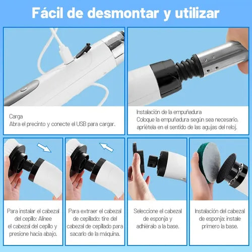 Cepillo De Limpieza Electrico 9 en 1