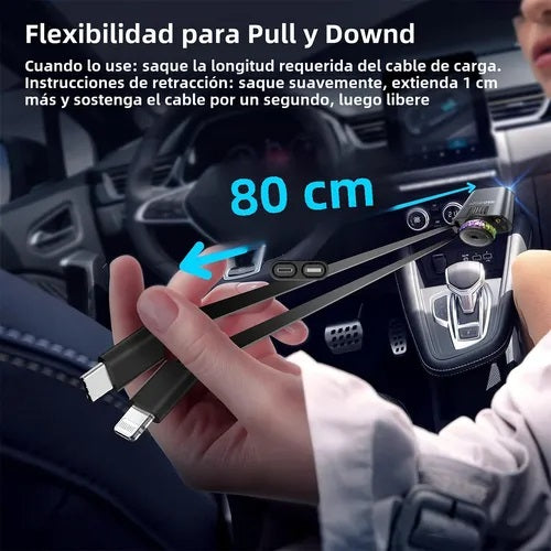 Cargador, luz de techo y aromatizante